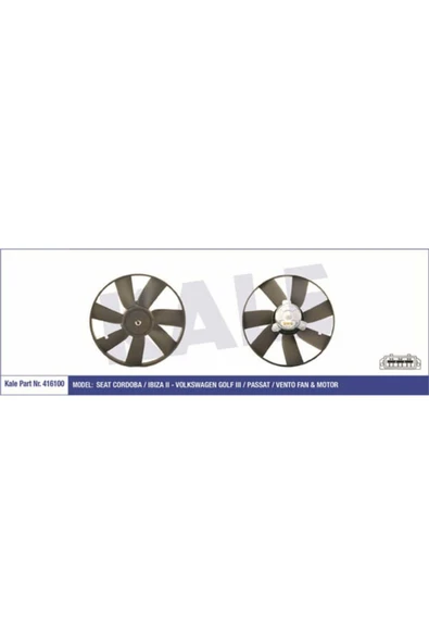 Kale 416100  FAN MOTORU GOLF III 91- 1.6 1.9D 1.9 TD DAVLUMBAZLI 2 ürün görseli 1