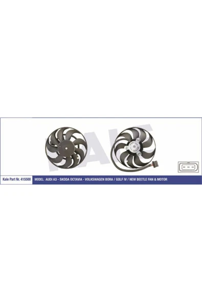 Kale 415500  FAN MOTORU GOLF IV 98- BORA 98- POLO IV 01- FOX 05- B ürün görseli 1