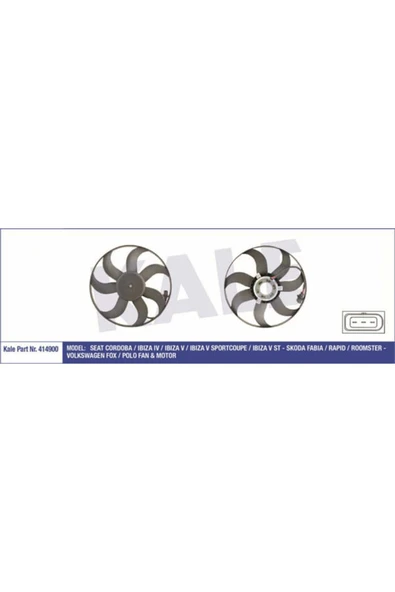 Kale 414900  FAN MOTORU POLO IV 01- POLO V 09- FOX 05- 1.2I 1.4 16 ürün görseli 1