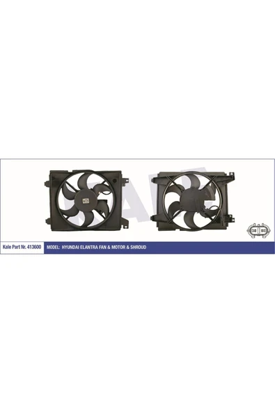 Kale 413600 Fan Motoru Davlumbazlı Hyundaı Coupe 1.6 16v-2.0-2.0 Gls 02-09 120w-310mm ürün görseli 1