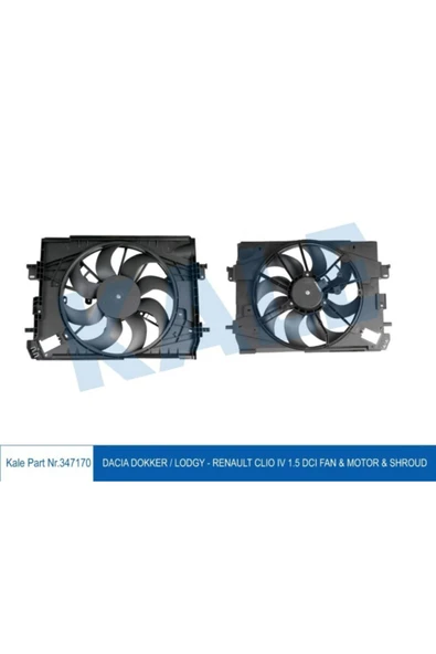 Kale 347170 Fan Motor Davlumbazlı Dacıa Dokker / Lodgy - Renault Clıo Iv 1.5 Dcı ürün görseli 1