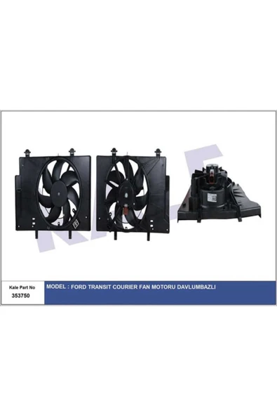 Kale 353750  FAN MOTORU KOMPLE FORD: COURIER 1.0 ECOBOST /1.6 TDCI ürün görseli 1