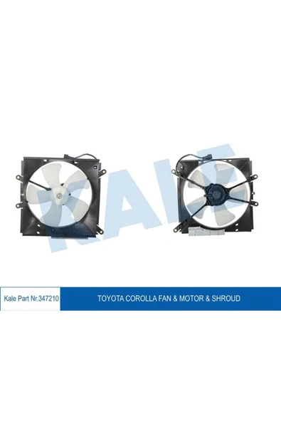Kale 347210 Fan Motoru Davlumbazlı Toyota Corolla 1.3-1.6 Ae101 Kasa ürün görseli 1