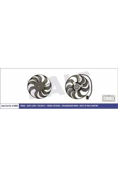 Kale 414800  FAN MOTORU GOLF IV 97- BORA 98- 1.4 16V 1.6 16V / TOL ürün görseli 1