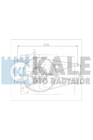 Kale 012622201  FAN MOTORU PALIO 1.2 8V 16V DAVLUMBAZLI ürün görseli 1