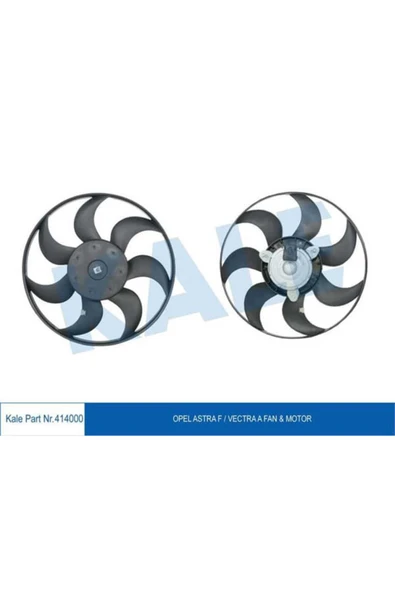 Kale 414000 OTO Radyatör  Fan Motoru Radyatör Astra F 91- 1.4 16V Vectra A 88- 1.8 2.0 Pervanelı ürün görseli 1