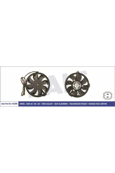 Kale 415200  FAN MOTORU PASSAT B5 97- SHARAN 96- / A4 97- A6 98- A ürün görseli 1