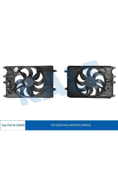 Kale 348465 Fan Motoru Davlumbazlı Fıat Egea 1.6mtj-1.4 120ps ürün görseli 1