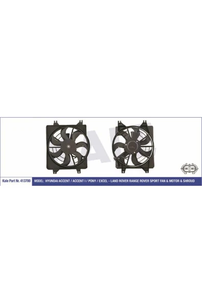Kale 413700  FAN MOTORU DAVLUMBAZLI ACCENT 1.3 1.3I 12V 1.5i 12V 1 ürün görseli 1