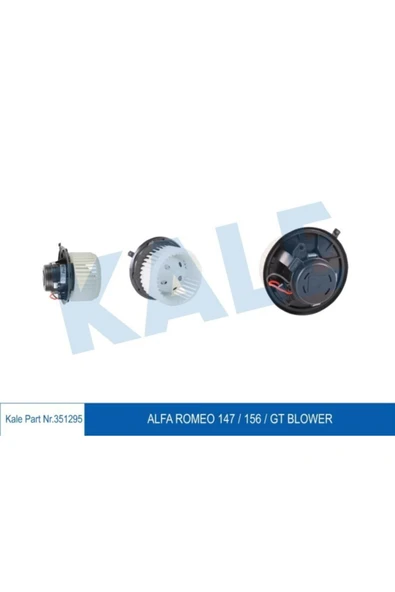 Kale 351295 KALORIFER MOTORU ALFA ROMEO 147 ; 156 ; GT 1.6I 2.0I 1.9JTD 00-10 276W 12V - KL ürün görseli 1