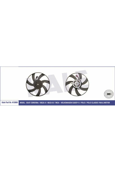 Kale 415900  FAN MOTORU POLO III 95- CADDY II 95- / CORDOBA 97- IB ürün görseli 1