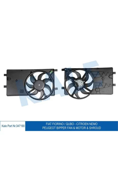 Kale 347190  FAN MOTORU FIORINO 08- 1.3 JTD AC / BIPPER 08- / NEMO ürün görseli 1