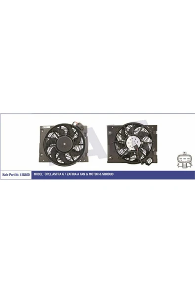 Kale 418400 OTO Radyatör  Fan Motoru Klima Astra G 1.2 16V 1.4 16V 1.6 16V 1.8 2.0 Ac 160W-295Mm ürün görseli 1