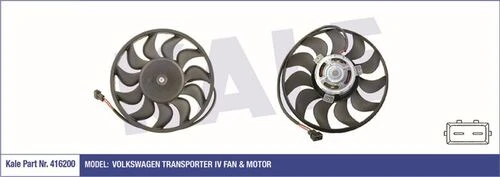 Kale 416200  FAN MOTORU TRANSPORTER T4 91-03 1.9 TD 24D 2.5 TDI 28 ürün görseli 1