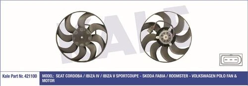 Kale 421100  FAN MOTORU POLO IV 01- 1.2 12V 1.4 16V 1.4 TDI 1.9 TD ürün görseli 1