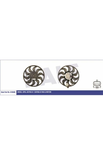 Kale 418500 OTO Radyatör  Fan Motoru Radyatör Astra H 05- 1.3 Cdtı 1.7 Cdtı 1.9 Cdtı 280W-315Mm ürün görseli 1
