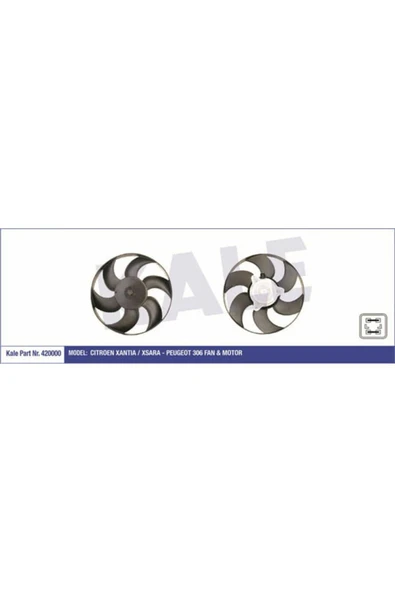 Kale 420000  Fan Motoru 306 / Xsara Xantia 220W-320Mm 539658813 ürün görseli 1