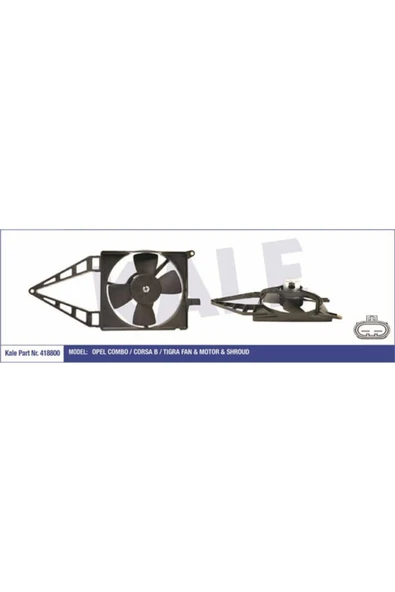 Kale 418800  FAN MOTORU CORSA B 93-00 1.2 1.4  1.6 16V NAC COMBO ürün görseli 1
