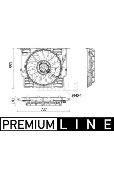 Mahle CFF543000P Fan Motoru Premıum Lıne Bmw G30 F90 G31 B47 D20 ürün görseli 1