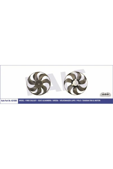 Kale 421000  FAN MOTORU POLO III 95- 1.3 1.4 1.6 1.7 SDI 1.9D 1.9 ürün görseli 1
