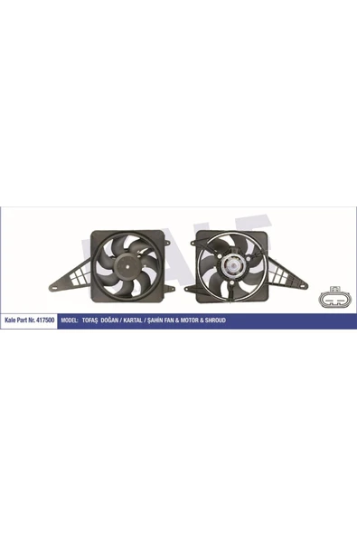 Kale 417500 Fan Motoru Davlumbazlı M131 Dkş-slx Soketli 160w-300mm Uyumlu ürün görseli 1