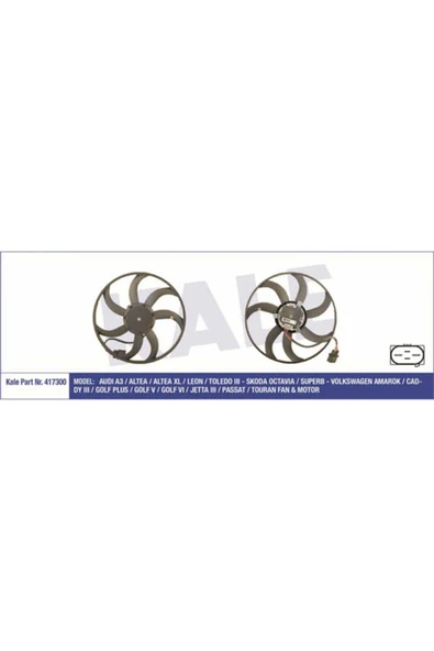 Kale 417300  FAN MOTORU CADDY III 04- 1.9 TDI NAC AMAROK 10- 2.0 T ürün görseli 1