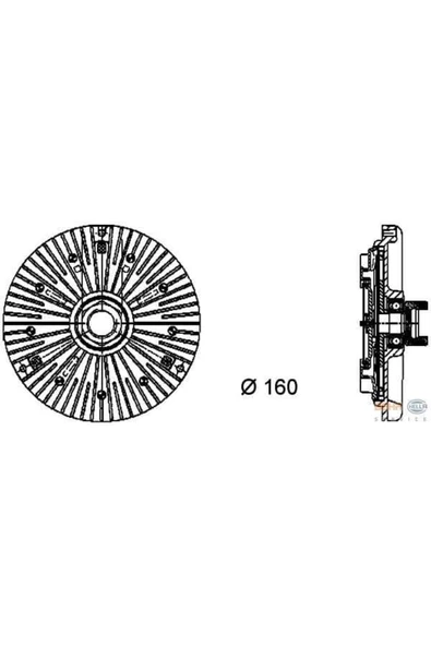Mahle CFC75000P Cfc75000p Fan Termiği Çap 160 mm E46 E34 E32 E36 S54 B32 326s4 Eno:8mv376733001 Uyumlu ürün görseli 1