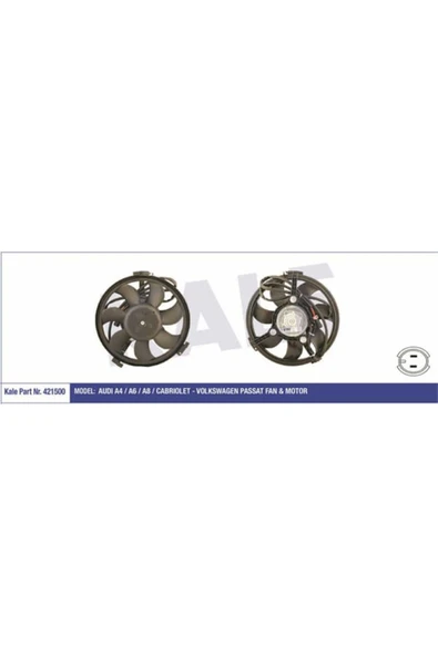 Kale 421500  FAN MOTORU PASSAT B5 97- 1.6I 1.8 1.8T 1.9 TDI 2.0 2. ürün görseli 1