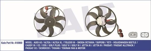 Kale 416900  FAN MOTORU GOLF V 03- 1.4 TSI 1.9 TDI 2.0 TDI GOLF VI ürün görseli 1