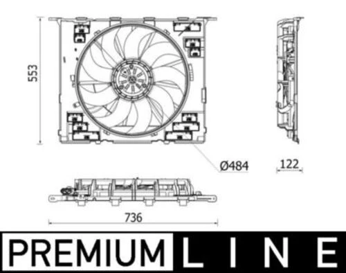 Mahle CFF542000P -knecht-behr Cff542000p Komple Fan 400 W 12 V Bmw B58 B48 G30 G31 G32 17 20 G11 G12 15 20 Premium Line 17427953401 ürün görseli 1
