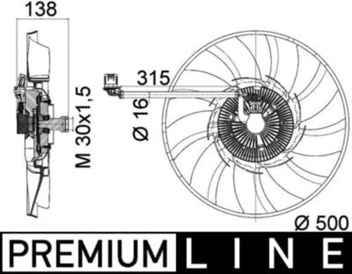 Mahle CFF471000P -knecht-behr Cff471000p Fan 306dt Discovery 4 L319 09 18 Range Rover Sport I L320 09 12 Lr013695 ürün görseli 1