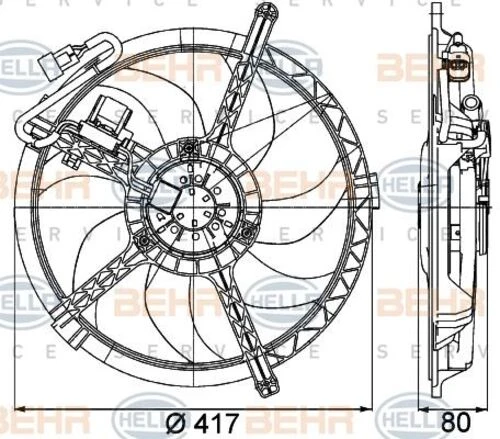 Mahle CFF250000P -knecht-behr Cff250000p Fan Komple 350 W 12v Mini R56 R57 R58 R59 Premium Lıne 17422752632 ürün görseli 1