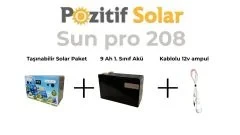 SunPro 208 Taşınabilir Güç Kaynağı Solar Jenaratör Hazır Set ürün görseli 1