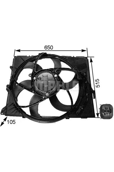 Mahle CFF264000S Cff264000s Fan Motoru (çap 490mm) E81 E87 E82 E88 N52 B30 A (eno:8ew351043251) ürün görseli 1