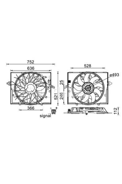 Mahle CFF336000S Cff336000s Fan Motoru (çap 487mm) E60 E61 E63 N46 B20 B (eno:8ew351104451) ürün görseli 1