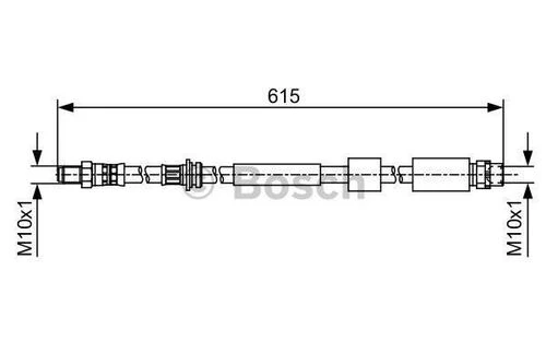 Bosch 1987481615  FREN HORTUMU; ÖN. 615.00 MM ürün görseli 1