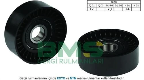 Bms 039  Alternatör V Kayış Gergi Rulmanı A3 Bora Golf IV 1.6 1.8 Volvo S40 ürün görseli 1