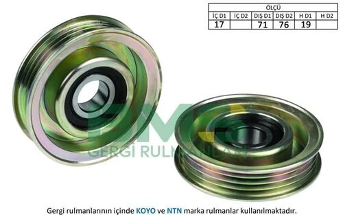 Bms 044 ALTERNATÖR V KAYIS GERGI RULMANI 17×76×17 ACCORD VII CIVIC IV V H ürün görseli 1