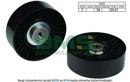 Bms 025 ALTERNATÖR V KAYIS GERGI RULMANI CADDY II GOLF II III IV PASSAT P ürün görseli 1