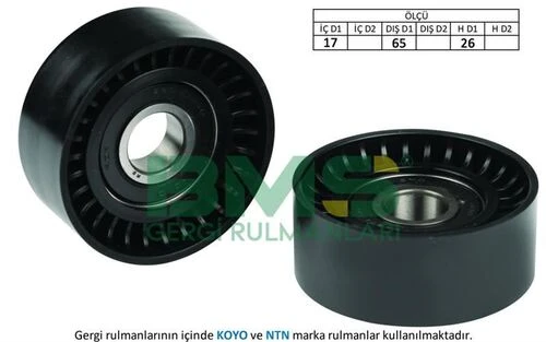 Bms 018  Alternatör V Kayış Gergi Rulmanı CLIO Kangoo Megane 1.5D Alfa 156 166 2.0 2.5 3.0 V6 ürün görseli 1