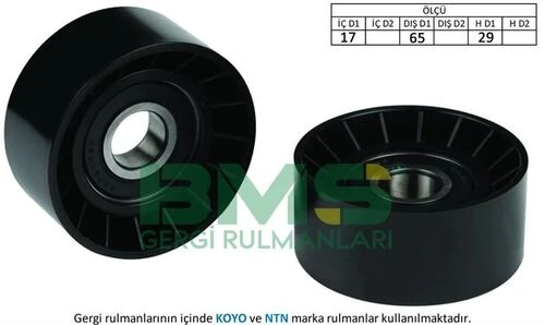 Bms 035  Alternatör V Kayış Gergi Rulmanı Brava Bravo Doblo Marea Multıpla Palio Siena Stilo 1.6 16V 1.9D 1.9 Jtd ürün görseli 1