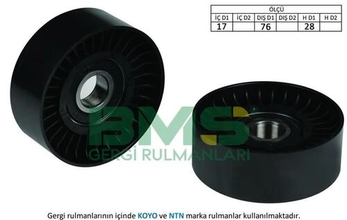 Bms 238  Alternatör V Kayış Gergi Rulmanı 17×76×28 Plastik Plastik Mercedes C Clc-Clk-E-Slk-Sprinter ürün görseli 1