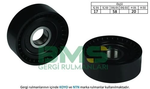 Bms 265  Alternatör Gergi Rulmanı Golf5/6-Jetta-Passat-Scırocco-Tiguan-A3-Leon 1.4Tsı 04-10 Blg-Bmy-Cava ürün görseli 1