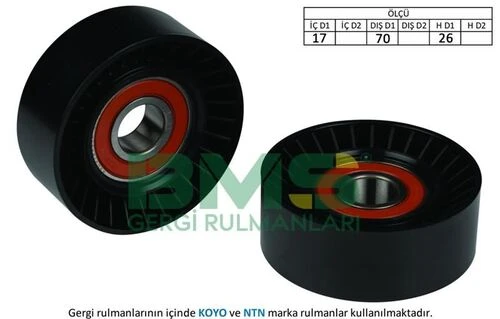 Bms 124  Alternatör V Kayış Gergi Rulmanı 17×70×26 Avensis Celıca Corolla Uyumlu Bmw E46-E39-E38-E53-Z3-E85 ürün görseli 1