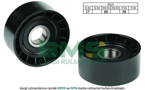 Bms 013  Alternatör V Kayış Gergi Rulmanı Scudo CLIO Kangoo Laguna Megane Master Movano Trafic 1.4 1.6 16V 1.8İ 1.9Dtı 2.0 16V 97- Tek Rulman ürün görseli 1