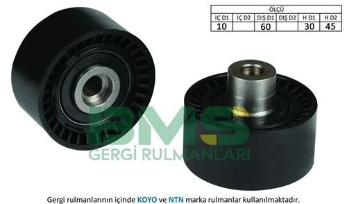 Bms 222  Alternatör V Kayış Gergi Rulmanı Avare 107 206 206 307 C2 C3 Xsara Fıesata 1.4HDI 1.6HDI Focus 1.6TDCI 02-Nachı Ölçü 10×60×30 45 ürün görseli 1