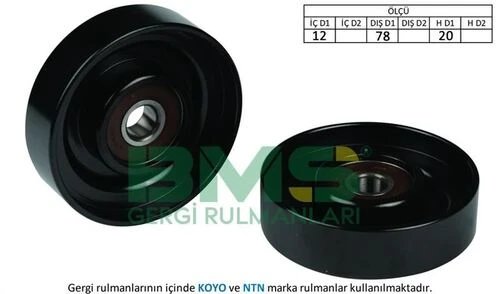 Bms 056  KLİMA GERGİ RULMANI ACCENT ERA BENZİNLİ ürün görseli 1