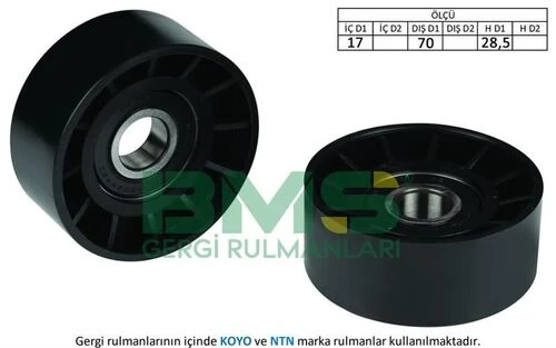 Bms 152  Alternatör V Kayış Gergi Rulmanı Koyo 17×70×28.5 Ducato 120 Mjt 2.3D ürün görseli 1