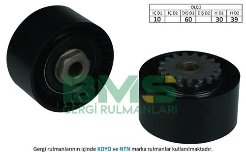 Bms 308 ALTERNATÖR V KAYIS GERGI RULMANI CLIO III MODUS TWINGO 1.2 16V D4 ürün görseli 1