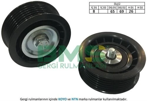Bms 452  Alternatör Gergi Rulmanı Bravo II-Punto 1.6 Mtj-2.0 Dmtj 08 Delta III-Musa 1.8 08 70×65×26×8 ürün görseli 1